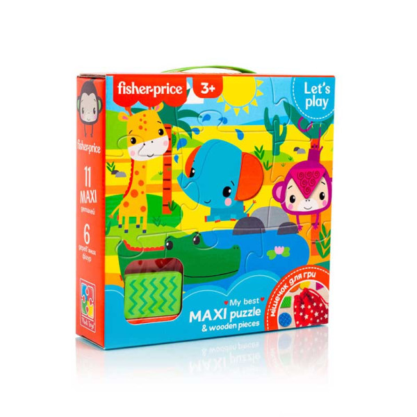 Пазл Vladi-Toys Maxi puzzle wooden pieces Світ лісу VT1100-01