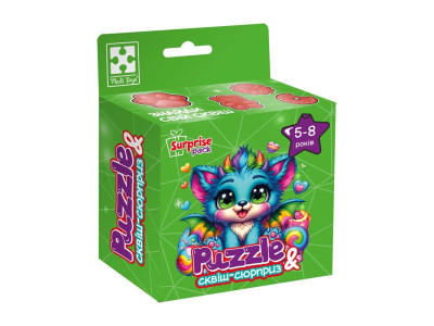 Пазли Vladi Toys "Бірюзовий дракончик" із сквіш-сюрпризом VT8030-04