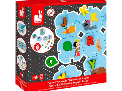 Пазл Janod English Puzzle Я вивчаю алфавіт англійська мова J02705