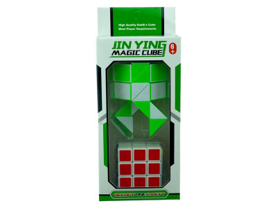 Кубик Рубіка зі змійкою в коробці 26*11*7см T1110_Green