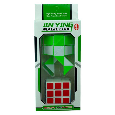 Кубик Рубіка зі змійкою в коробці 26*11*7см T1110_Green