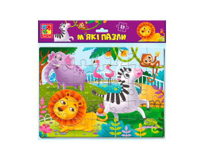 Мякі пазли Vladi Toys А4 "Зоопарк" на 35 елементів VT1102-33