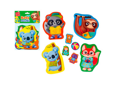 Пазли максі Vladi Toys картонні з грою Малюк Зможе «Тварини. Іграшки» VT172 VT1722-23