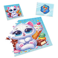 Пазли Vladi Toys "Біле кошенятко" із сквіш-сюрпризом VT8030-03