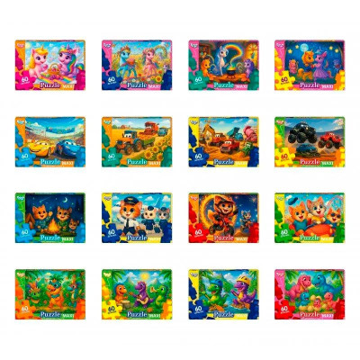 Пазл Danko Toys 60 елемент Mx60-12-01020304...16