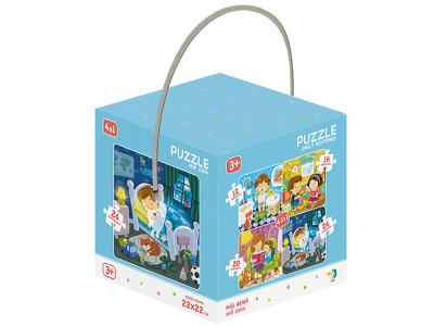 Пазл DoDo 4 в 1 Мій день 4 пазли по 12/16/20/24 елементи 300130 Пазл DoDo 4 в 1 Мій день 4 пазли по 12/16/20/24 елементи 300130