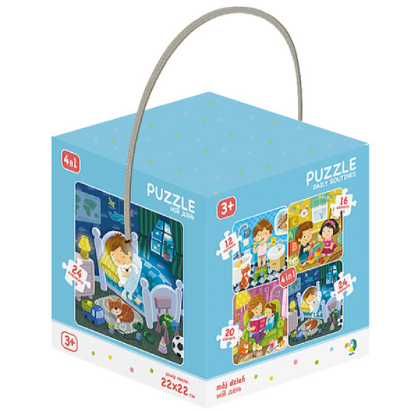 Пазл DoDo 4 в 1 Мій день 4 пазли по 12/16/20/24 елементи 300130 Пазл DoDo 4 в 1 Мій день 4 пазли по 12/16/20/24 елементи 300130