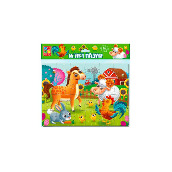 М'які пазли А4 "Ферма" на 24 елементи VT1102-31 М'які пазли А4 "Ферма" на 24 елементи VT1102-31