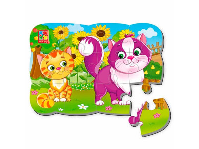 Пазли на магніті А5 Vladi Toys "Котики" фомові VT3205-73 Пазли на магніті А5 Vladi Toys "Котики" фомові VT3205-73
