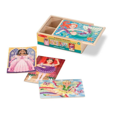 Дерев'яний пазл 4 в 1 Melissa&Doug "Казкові друзі" 12х4 елементів 15х20 см 9520