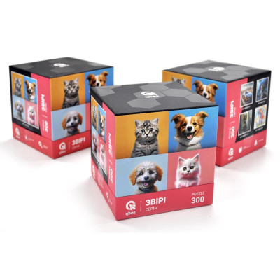 Пазли qbee "Пара собак та кошенят" 300 елементів QB500-007