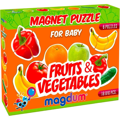Набір магнітів Baby puzzle "Фрукти та овочі" ML4031-25 EN