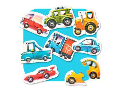 Пазли 8 в 1 "Машинки" CUBIKA з дерева 15245