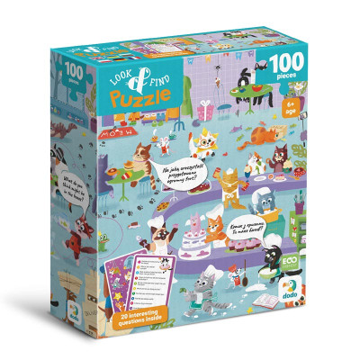 Пазл DoDo Шукай та знаходи «Котяче кафе» 100 елементів 300667