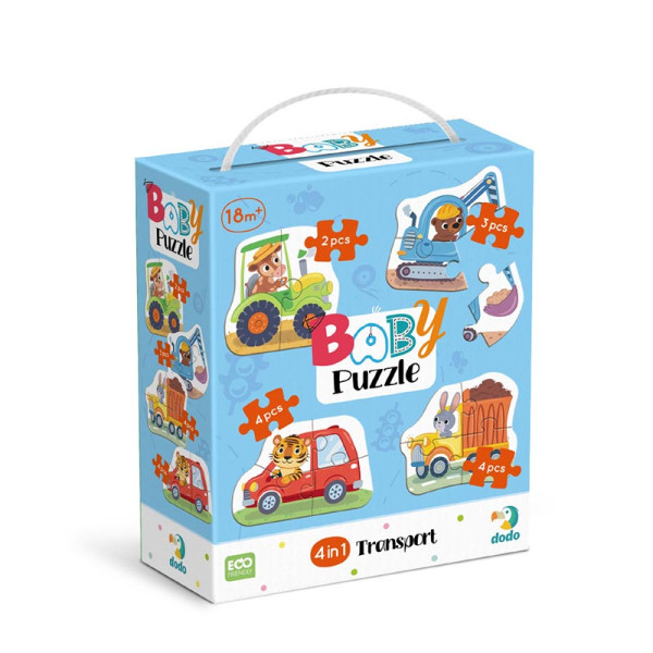 Пазл Dodo Baby puzzle Транспорт 4 в 1 300685