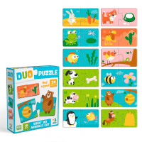 Пазл Dodo DUO Хто що їсть 24 елементи 300691