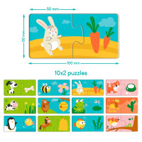 Пазл Dodo DUO Хто що їсть 24 елементи 300691