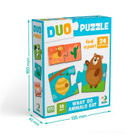 Пазл Dodo DUO Хто що їсть 24 елементи 300691