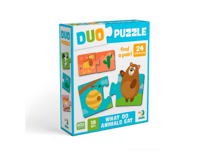 Пазл Dodo DUO Хто що їсть 24 елементи 300691