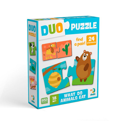 Пазл Dodo DUO Хто що їсть 24 елементи 300691