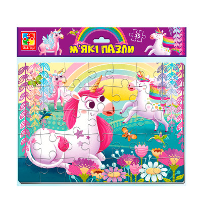 Мякі пазли Vladi Toys А4 "Єдинороги" 35 елементів фомові VT1102-34