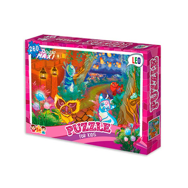 Пазли 20168 260 ел. (12 шт.) Лео "Чарівний ліс" в кор-ці 28-195-38см 20168