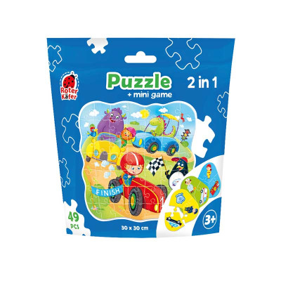 Пазл Puzzle in stand-up pouch "2 in1. Тачки" RK1140-03