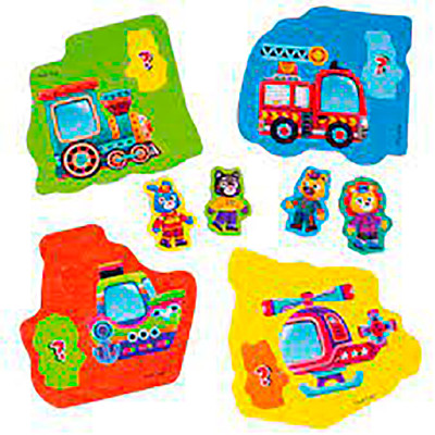 Пазли максі Vladi Toys картонні з грою Малюк Зможе «Транспорт. Тварини» VT1 VT1722-24