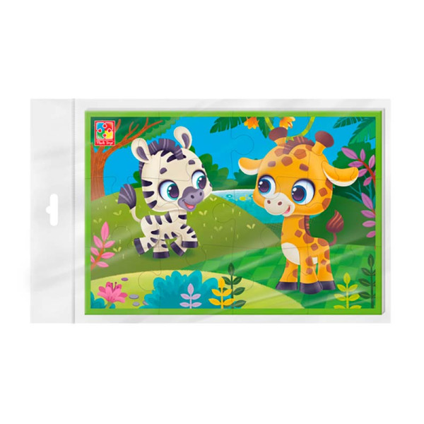 Розвиваюча гра Vladi Toys Зебра та жираф м'які пазли А5 VT1104-21 Розвиваюча гра Vladi Toys Зебра та жираф м'які пазли А5 VT1104-21