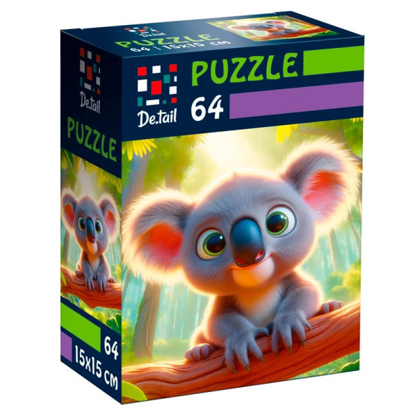 Пазл De.tail Коала на гілці 64 деталі DT1234-18