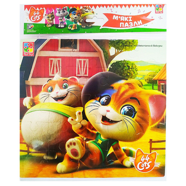 М'які квадратні пазли Vladi Toys "44 Кішки. На фермі" фомові VT1111-05 М'які квадратні пазли Vladi Toys "44 Кішки. На фермі" фомові VT1111-05