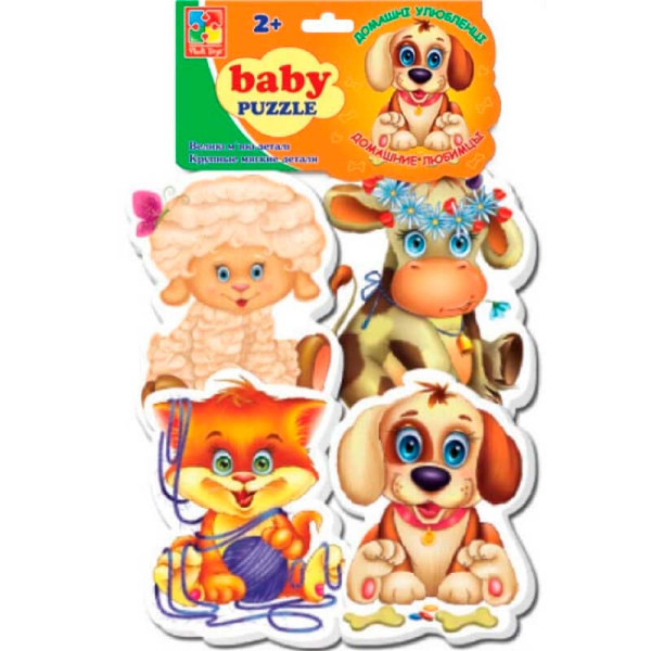 Пазли дитячі Vladi Toys "Домашні улюбленці" м'які VT1106-81