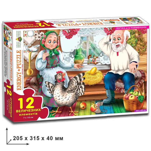 Пазл 12 ел. "Курочка Ряба" в кор. Ен.2043