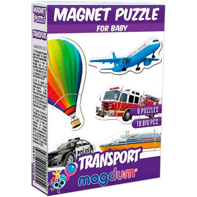 Набір магнітів Baby puzzle "Транспорт" ML4031-24 EN
