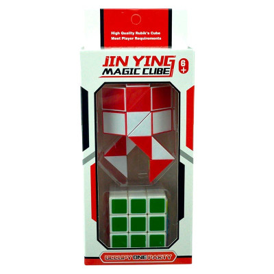 Кубик Рубіка зі змійкою в коробці 26*11*7см T1110_Red