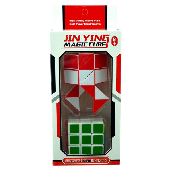 Кубик Рубіка зі змійкою в коробці 26*11*7см T1110_Red