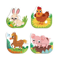 Пазл Dodo Baby puzzle Сільські тварини 4 в 1 300686
