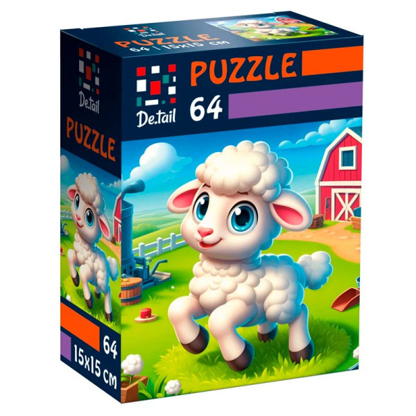 Пазл De.tail Спритна овечка 64 деталі DT1234-22 Пазл De.tail Спритна овечка 64 деталі DT1234-22