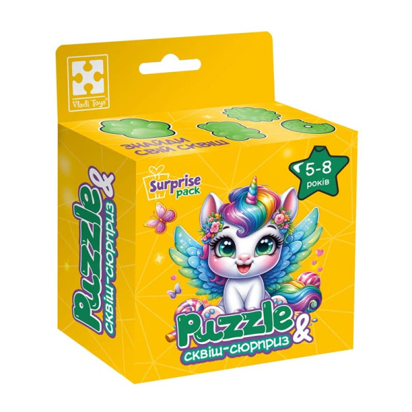 Пазли Vladi Toys "Єдиноріжка"із сквіш-сюрпризом VT8030-01