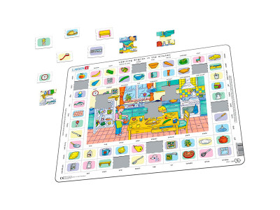 Пазл рамка-вкладиш серії МАКСІ Вчимо англійську. Кухня. EN1 Пазл рамка-вкладиш серії МАКСІ Вчимо англійську. Кухня. EN1