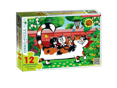 Пазл Енергія Плюс Папа кіт 12 елементів Ен.8229