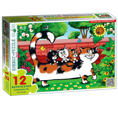 Пазл Енергія Плюс Папа кіт 12 елементів Ен.8229 Пазл Енергія Плюс Папа кіт 12 елементів Ен.8229