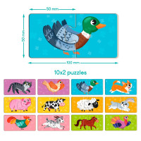 Пазл Dodo DUO Тваринки-половинки 24 елементи 300689 Пазл Dodo DUO Тваринки-половинки 24 елементи 300689
