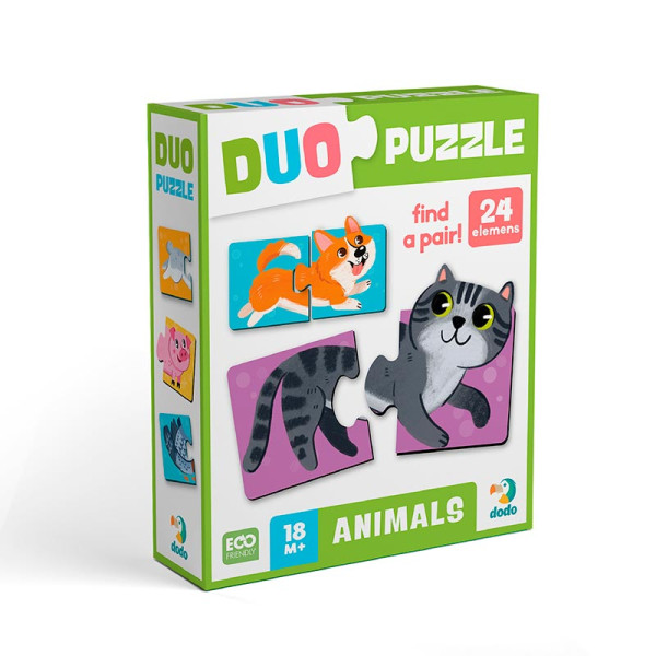 Пазл Dodo DUO Тваринки-половинки 24 елементи 300689 Пазл Dodo DUO Тваринки-половинки 24 елементи 300689