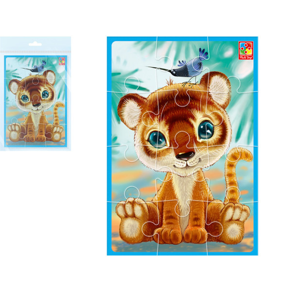 Гра розвиваюча Vladi Toys Малюк зможе "Тигреня" мякі пазли А5 VT1103-93