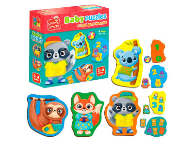 Гра розвиваюча Vladi Toys Тварини Іграшки пазли картонні з грою VT1722-27 Гра розвиваюча Vladi Toys Тварини Іграшки пазли картонні з грою VT1722-27