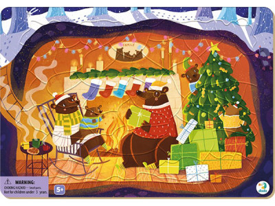 DODO Пазл з рамкою"Різдвяна казка ведмежат" 300265 DODO Пазл з рамкою"Різдвяна казка ведмежат" 300265