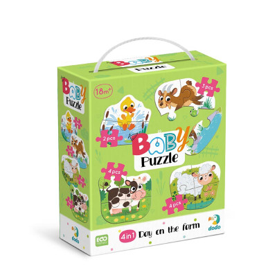 Пазл Dodo Baby puzzle День на фермі 4 в 1 300687