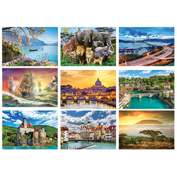 Пазли 1000 елементів 10 видів C1000-10-01020304...10