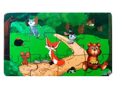 Дерев'яний Пазл із підставкою "Лісові мешканці" SP0345 Дерев'яний Пазл із підставкою "Лісові мешканці" SP0345